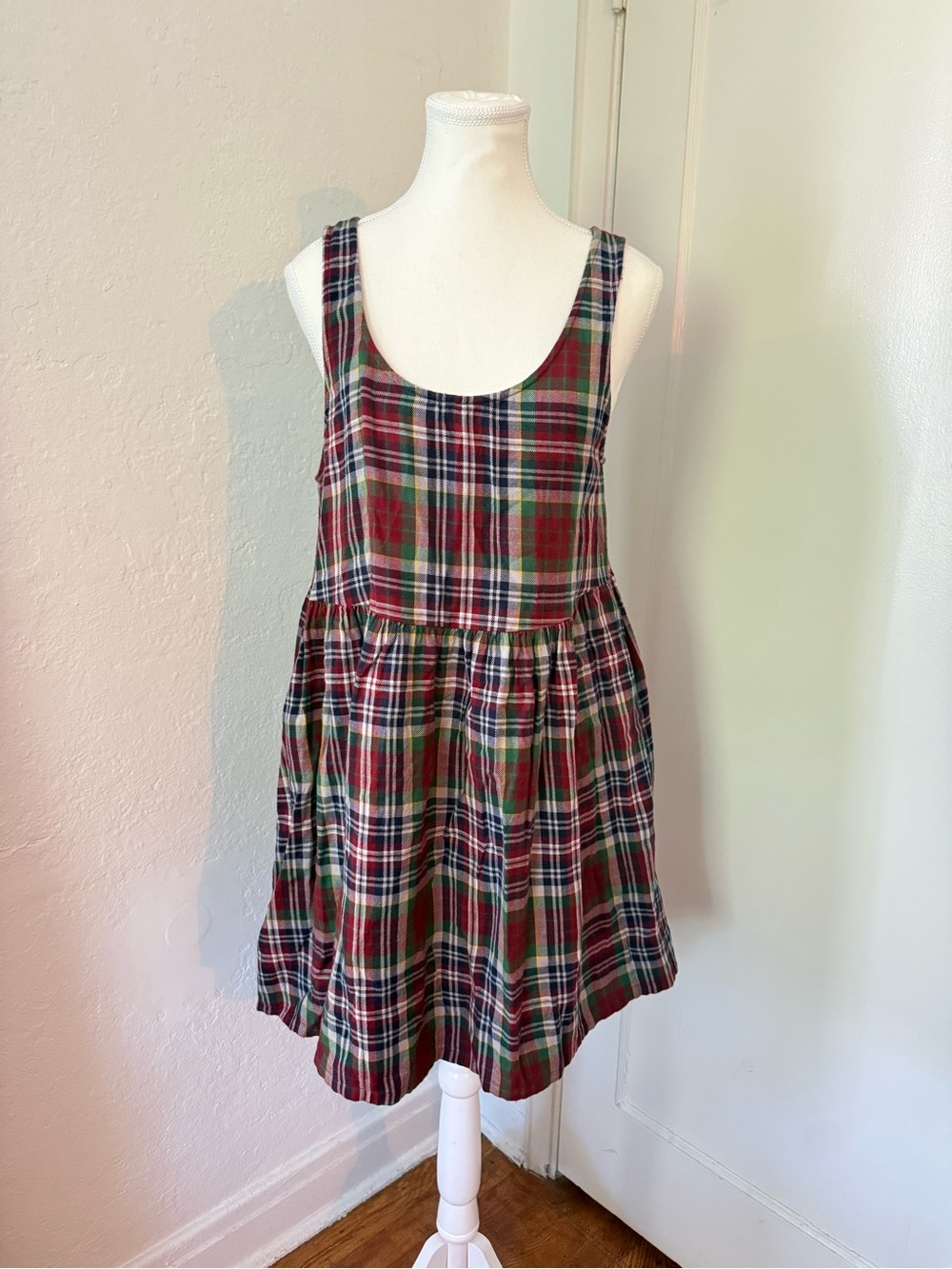 American Eagle Outfitters Plaid Babydoll Dress